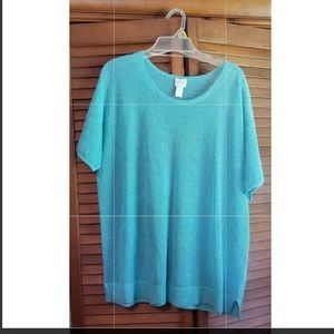 11. *NWOT* Teal Weave Plus Size Shirt